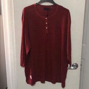 Burgundy three button baseball team 3/4 sleeve